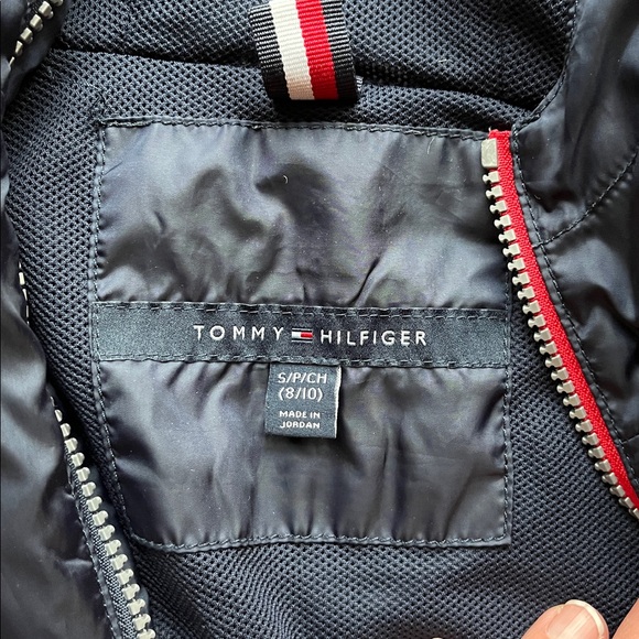 Bots Tommy Hilfiger navy blue water resistant pullover size 8/10 - Picture 8 of 9